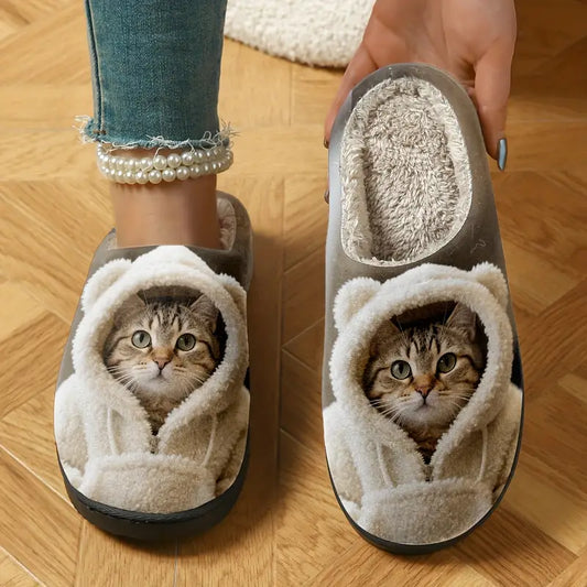 🐱 3D Cat Pattern Winter Slippers – Ultra Cozy Comfort