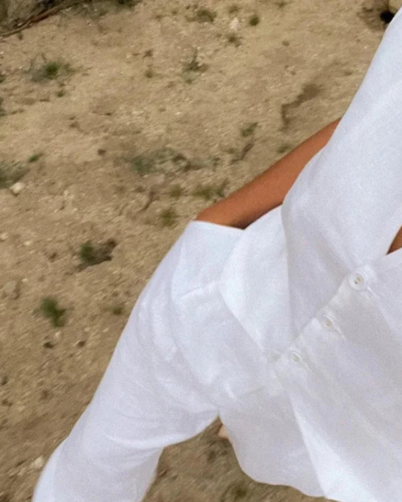 Classy Lady - Two-Piece Linen Set