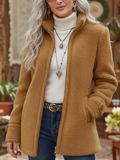 Adina Mid-Length Jacket with Zipper