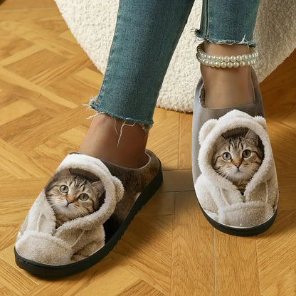 🐱 3D Cat Pattern Winter Slippers – Ultra Cozy Comfort
